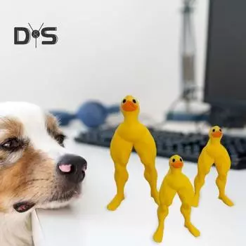 Фигурка утки с мускулистыми ногами 3D-дизайн Маленькая Средняя Большая статуэтка утки из смолы Украшение стола Реквизит для фотосъемки M