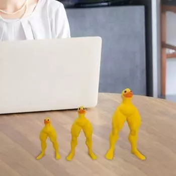 Фигурка утки с мускулистыми ногами 3D-дизайна Маленькая Средняя Большая Утка из смолы M