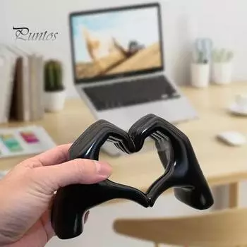 Фигурка в форме сердца с любовью, ручная фигурка в форме сердца, статуя из смолы, скульптура, украшение для дома, офиса, свадьбы, вечеринки, украшение для рабочего стола золотистый