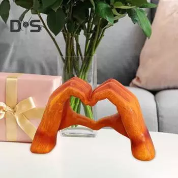 Фигурка в форме сердца с любовью, ручная фигурка в форме сердца, статуя из смолы, скульптура, украшение для дома, офиса, свадьбы, вечеринки, украшение для рабочего стола
