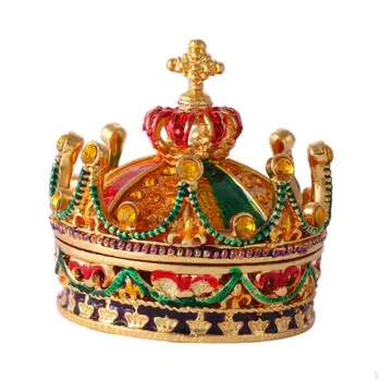 Фигурка в виде шкатулки для украшений в виде короны, уникальная коллекционная настольная безделушка для хранения