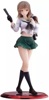 Фигурка Wave Dream Tech Girls Panzer Senshado Chiyo Shimada из ПВХ, окрашенная и готовая, и Daisakusen! [Оараи Джоши] 1/7
