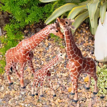 Фигурка жирафа из 3 предметов, развивающая игрушка, развивающая воображение и творчество, животные Giraffe suite