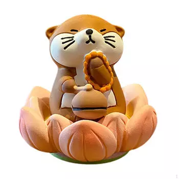 Фигурка животного, настольный декор, миниатюрная скульптура для офиса, автомобиля, гостиной Otter