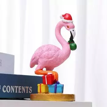 Фигурка животного Xmas из смолы, украшения из животных с подарочной коробкой, декоративное животное C