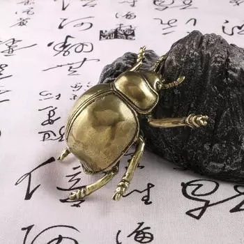 Фигурка жука, современное коллекционное украшение, медная переносная скульптура, животное для