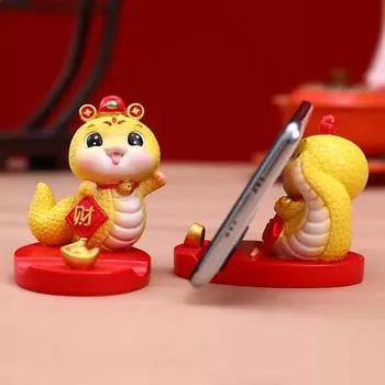 Фигурка змеи из мультфильма из смолы, креативный держатель для телефона в виде змеи, подставка для мобильного телефона, домашний декор Style 5