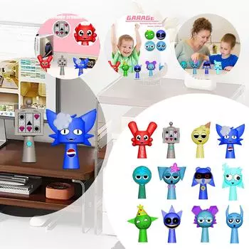 Фигурки, игрушки, полный набор, серый, подарки на день рождения для любителей игр ужасов, музыки, взрослых и детей One Size