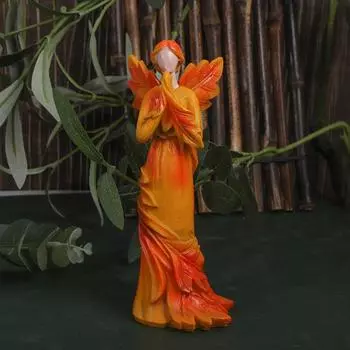 Фигурки из смоляных крыльев ангела Крыло ангела Кленовый лист Статуя ангела Креативный настольный B