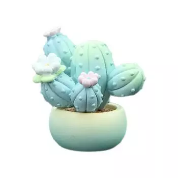 Фигурки кактусов, декоративные фигурки из смолы для приборной панели, нежные цветы, фигурка для салона автомобиля, центральная консоль под передней частью