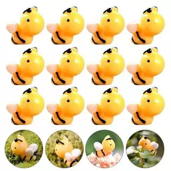 Фигурки медоносных пчел, милые куклы, однотонные мультяшные садовые художественные модели, декоративная фигурка животного, модель