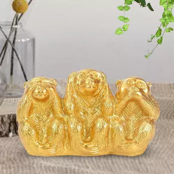 Фигурки обезьян, ручная работа, украшения для дома, статуя обезьян, не вижу зла, слышу слова