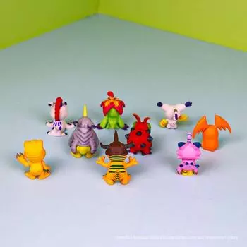 Фигурки приключений дигимонов: Модели рабочего стола Agumon, Tyrannomon, Badamon, Gabumon Guangdong