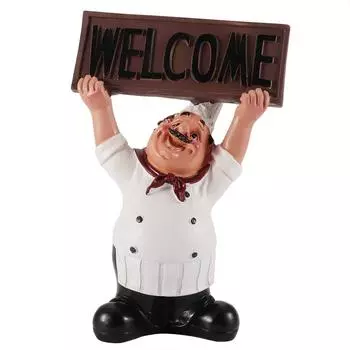 Фигурки шеф-повара из смолы, орнамент, статуэтка, модель, ремесла, декор, бар, кофейня (# 2)