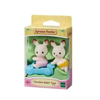 Фигурки шоколадных кроликов-близнецов Sylvanian Family 5420, 1 комплект, популярные корейские игрушки