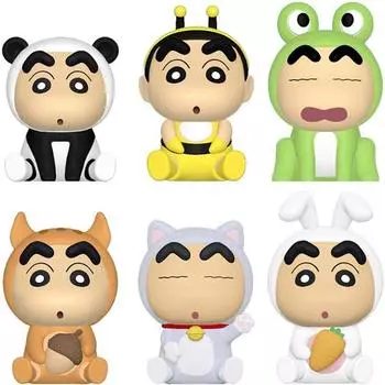Фигурки животных Crayon Shin-chan часть 2, набор из 6 предметов, 1 комплект, корейские аксессуары для автомобилей