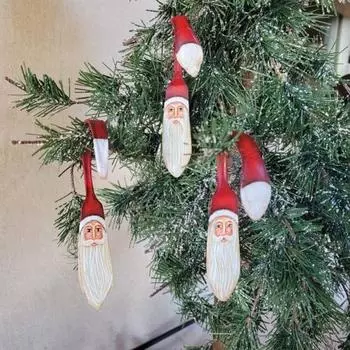 Фигурная вилка Санта Рождественское украшение ручной работы елочное подвесное украшение фигурная вилка Санта ложка кулон для праздничного декора G