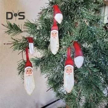 Фигурная вилка Санта Рождественское украшение ручной работы елочное подвесное украшение фигурная вилка Санта ложка кулон для праздничного декора A