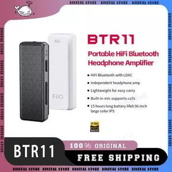 Fiio Btr11 Bluetooth 5.3 приемник настраиваемый Ldac беспроводной аудио усилитель для наушников адаптер усилитель для наушников с микрофоном