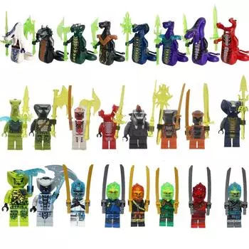 Фильм Экшн Змея Василиск Черепашки Минифигурки с оружием Строительные кирпичики Блоки Минифигурки Куклы Набор кубиков Детские игрушки