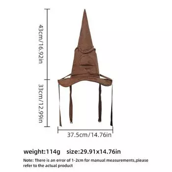 Фильмы Шляпа ведьмы, волшебника, Распределяющая шляпа, Кожаная реквизит для вечеринки на Хэллоуин, Шляпа для мужчин, Аксессуары для костюмов для косплея