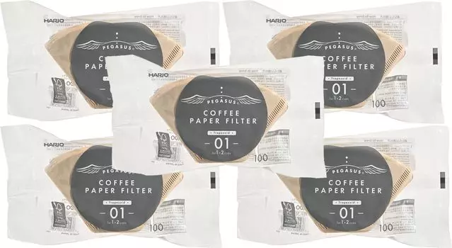 Фильтр бумажный для кофе Hario Pegasus 01 M 100 листов Сделано в Японии Для чашек Коричневый x 5 1-2 PEF-01-100M [предмет]
