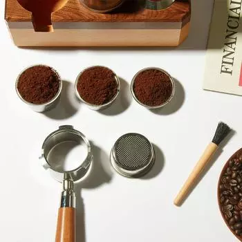 Фильтр-чаша из нержавеющей стали без давления портативная двойная оптовый кофейный фильтр для кофейного порошка миска для порошка пищевой безопасности 51 мм