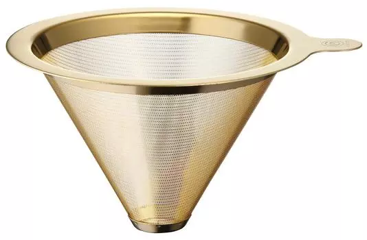 Фильтр Cores для 2–4 чашек кофе Фильтр Gold Corn Просто положите его прямо на чашку Бумажный фильтр не требуется Чистое золото C261GD