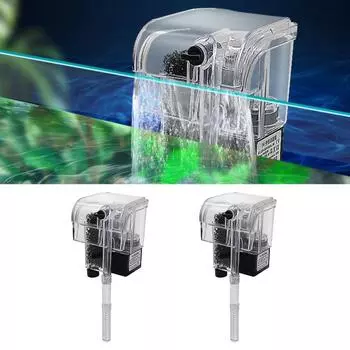 Фильтр для аквариума, бесшумный мощный насос для подачи кислорода в водопад с биохимической хлопковой фильтрацией, 110V US Plug (polarity plug)