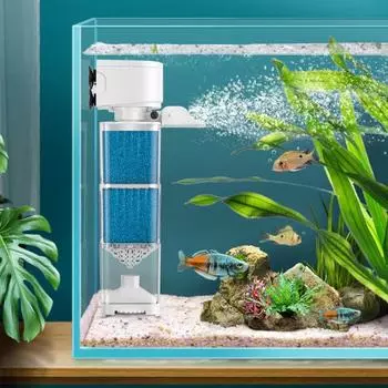 Фильтр для аквариума Mute Fish Tank, встроенный пластиковый фильтр, очистка воды, съемный насос для циркуляции воды