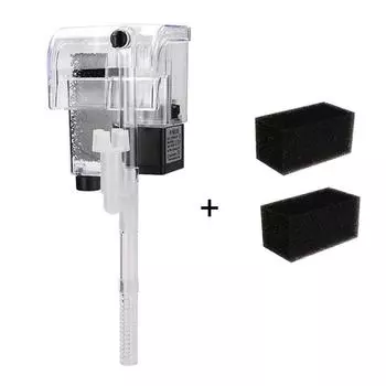 Фильтр для аквариума, настенный водопад, внешний фильтр, кислородный насос для аквариума, мини-черепаховый резервуар с DH06-1 (With oil film treatment) EU Plug