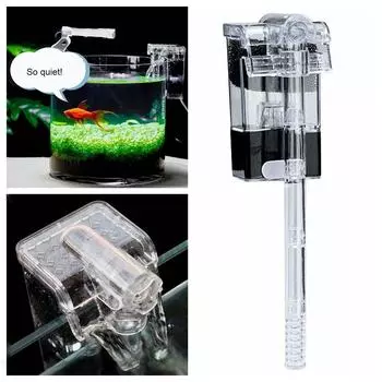 Фильтр для аквариума Waterfall Fish Tank Filter USB/plug Прозрачный беззвучный аквариумный фильтр для подвешивания, внешний, малогабаритный, погружной