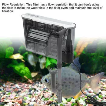 Фильтр для аквариума водопадного типа, бесшумный, навесной фильтр, масляный пленочный процессор для аквариума