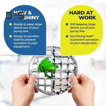 Фильтр для бассейна с решеткой, простая установка, корзина Buddy защищает линию насоса от мусора, решетка для фильтра, аксессуар для бассейна серебряный