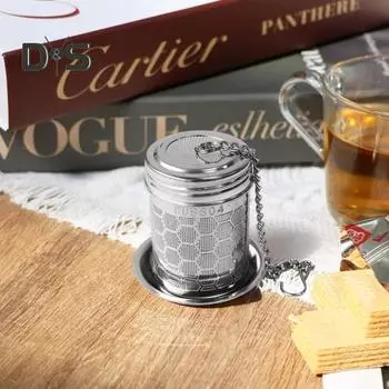 Фильтр для чая из нержавеющей стали, сотовый дизайн, сверхтонкая сетка 304, горшок для здоровья, ситечко для чая со специями, кухонные принадлежности