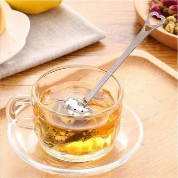 Фильтр для чая из нержавеющей стали в форме сердца для кухни, офиса, чайного домика, прочный, не ржавеющий фильтр для кофе и специй