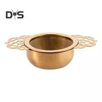 Фильтр для чая однотонный, легкий, двухслойный, с ручкой, фильтр для помешивания чая, бытовые принадлежности серебряный