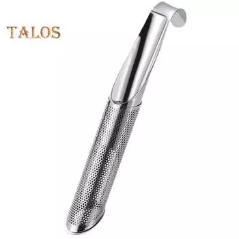 Фильтр для чая, пищевая фильтрация, портативный практичный ситечко для чая в форме трубы, инструмент для приготовления чая, кухонные принадлежности серебряный