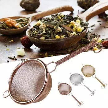 Фильтр для чая Универсальный блестящий нержавеющий заварочный блок из нержавеющей стали Портативный антипригарный фильтр для чайных листьев из нержавеющей стали Ситечко для листьев серебряный
