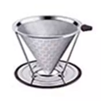 Фильтр для домашнего кофе из нержавеющей стали, многоразовый, капельница, нескользящее ситечко