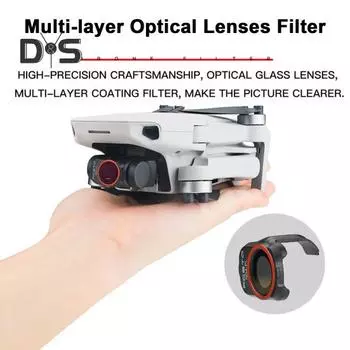 Фильтр для дронов ND/PL затемняющий поляризатор Фильтр улучшения изображения и видео Многослойная оптика предотвращает передержку Защитные очки от УФ-излучения Дрон A