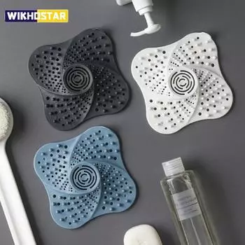 Фильтр для душа, пробка, антиблокировочный фильтр для улавливания волос, сито для канализации, сливная крышка для пола в ванной комнате, кухонная раковина, пробка-ловушка для дезодоранта белый