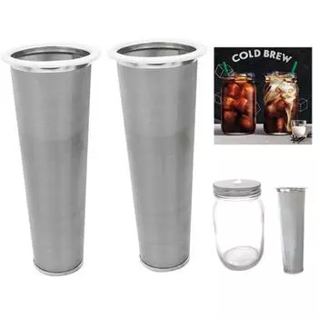 Фильтр для холодного кофе для чашки с широким горлышком на 32/64 унции, сито из нержавеющей стали с уплотнительным кольцом L