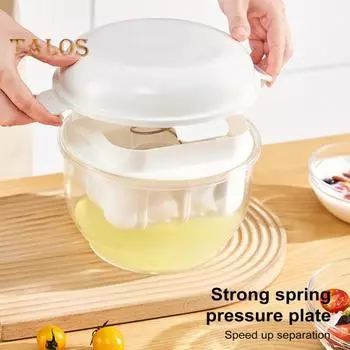 Фильтр для йогурта большой емкости, фильтр для йогурта, сито для молока, мелкоячеистое сито для риса, чая, сока, сито для еды, йогурт за 15-20 часов, прозрачный контейнер белый