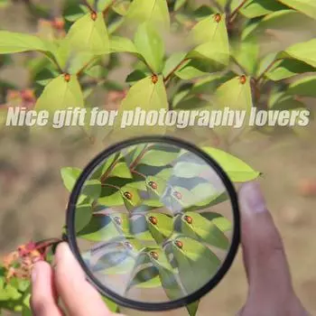 Фильтр для камеры Размытие переднего плана Реквизит для фотосъемки на пленке 77 мм Стеклянный фильтр-калейдоскоп прозрачный