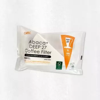 Фильтр для кофе CAFEC Abaka Plus DEEP27 на 1 чашку, 100 шт., 3 шт. в упаковке AFD27-100W