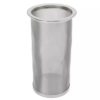 Фильтр для кофе Cold Brew из нержавеющей стали, многоразовый, с широким горлом, цилиндрический, с сеткой белого цвета 8x15cm/3.1x5.9in