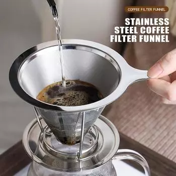 Фильтр для кофе Фильтр для кофе Фильтр-чашка Набор посуды для ручного заваривания кофе Бесплатная фильтровальная бумага Ультратонкое шифрование Кофейная воронка One Size