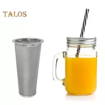 Фильтр для кофе холодного заваривания, пищевая нержавеющая сталь, ультратонкая сетка, банка с широким горлышком, заварочный чайник для чая со льдом, фильтр для кофеварки, кухонные принадлежности 15cm