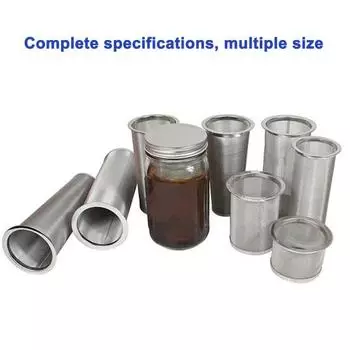 Фильтр для кофе холодного заваривания, пищевая нержавеющая сталь, ультратонкая сетка, банка с широким горлышком, заварочный чайник для чая со льдом, фильтр для кофеварки, кухонные принадлежности 15cm B